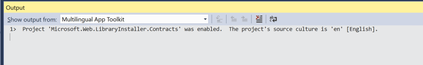 MAT Output Window - Success